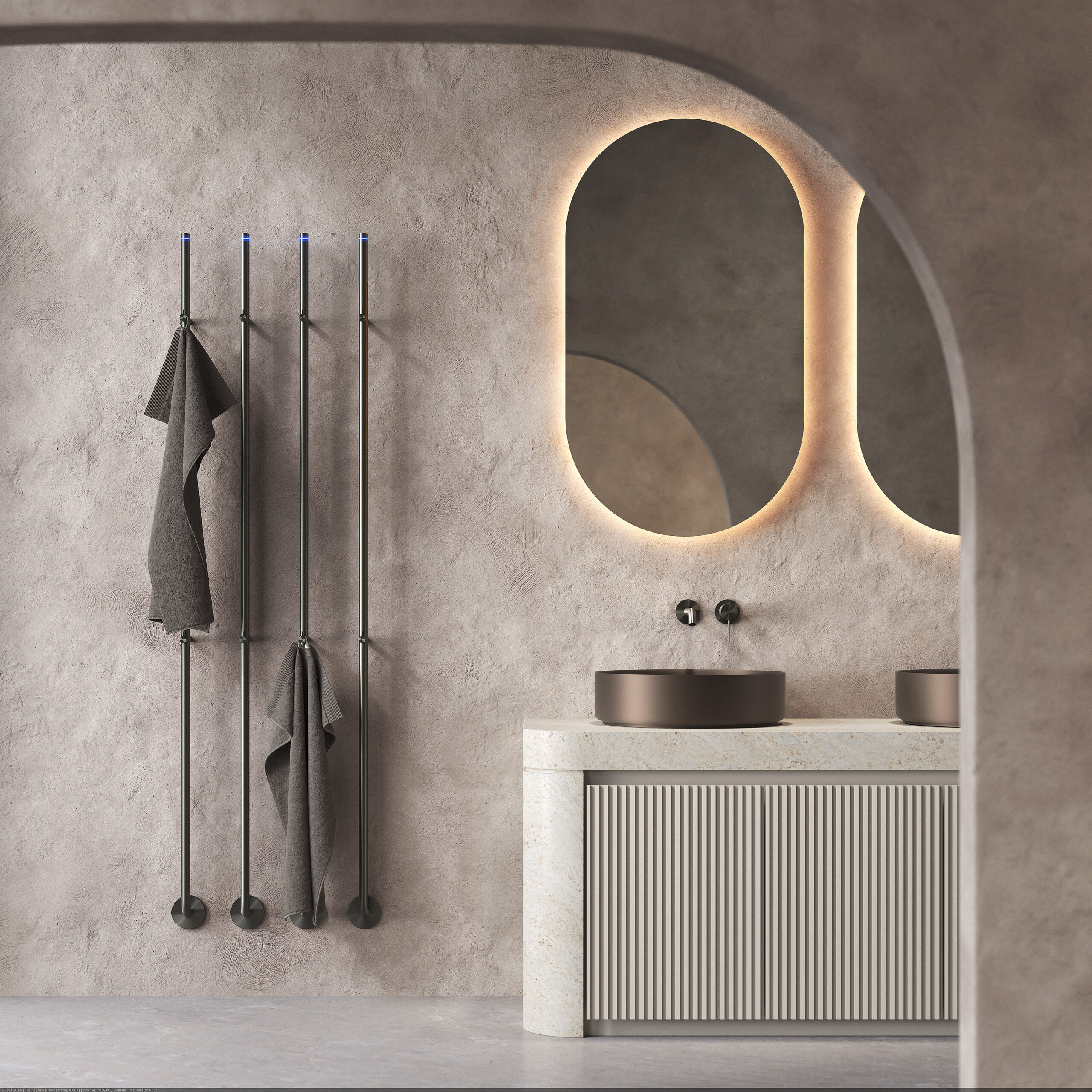 JAY 4x met handdoek Gun Metal