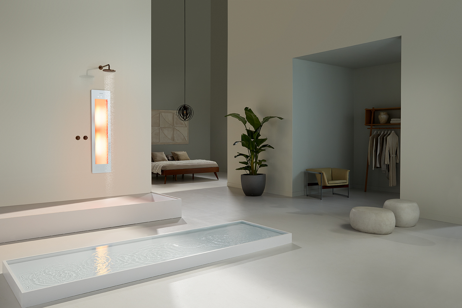 Sunshower ONEPLUS_M_White_inbouw_IR_set