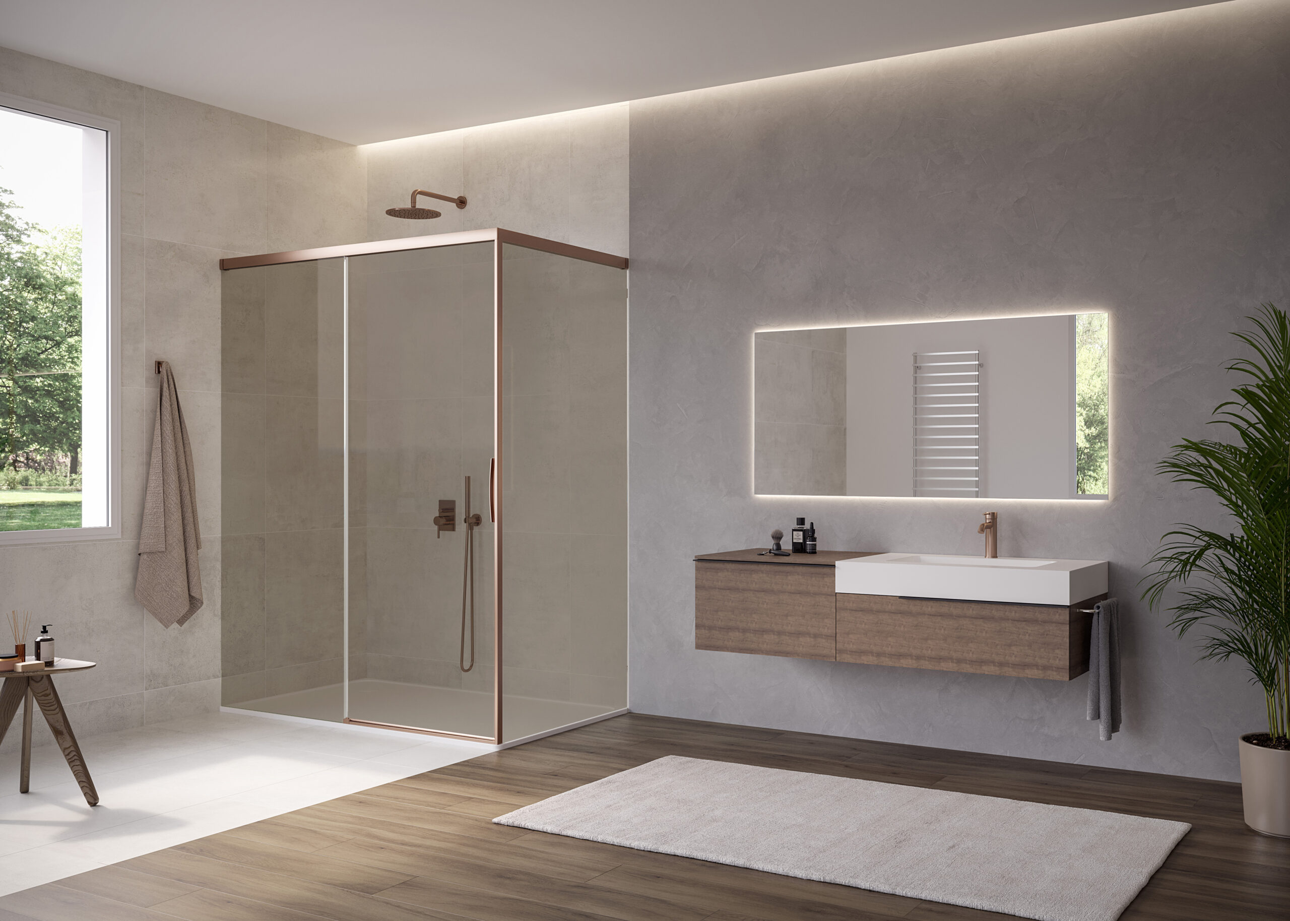 profielloos copper donker glas